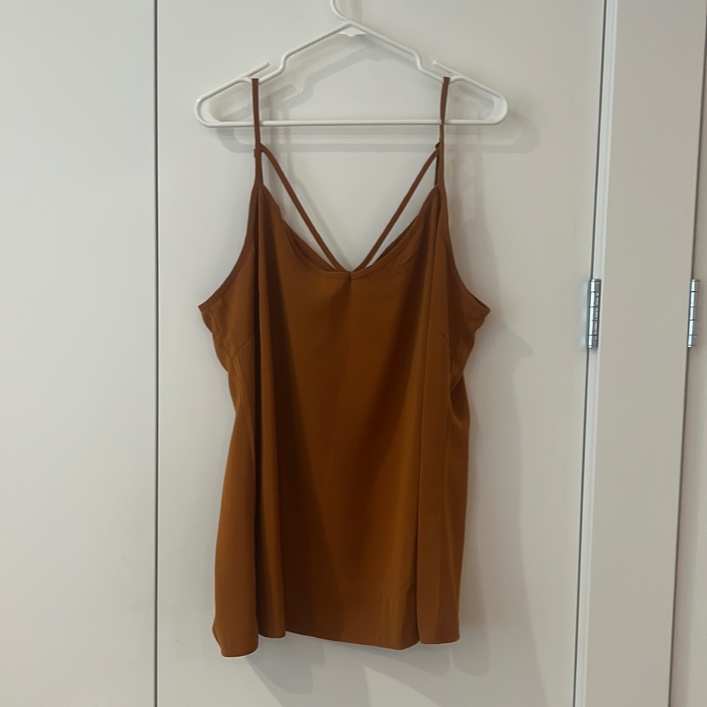 City Chic Strapy Tank in Mustard (Plus)